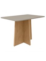 Conjunto Mesa de Jantar Celebrare com Vidro e 4 Cadeiras Apogeu - Tecido Veludo Liso Capuccino Amêndoa Clean/Off White