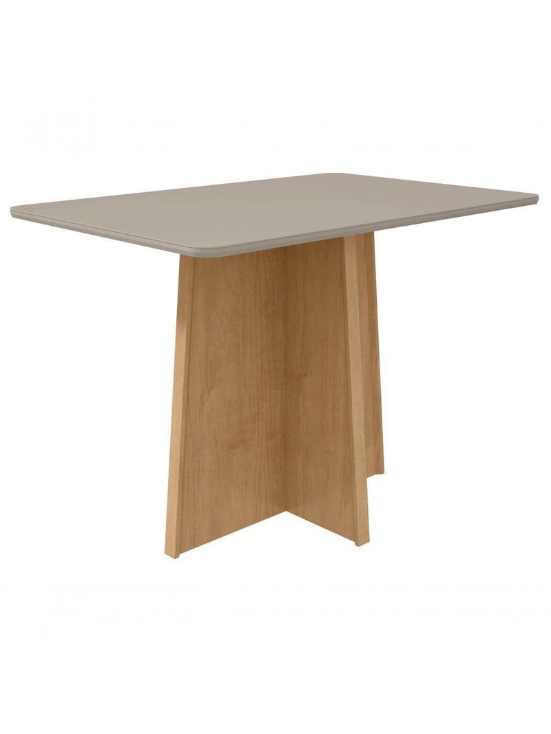 Conjunto Mesa de Jantar Celebrare com Vidro e 4 Cadeiras Apogeu - Tecido Veludo Liso Capuccino Amêndoa Clean/Off White