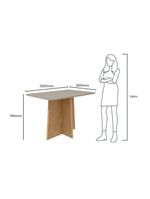 Conjunto Mesa de Jantar Celebrare com Vidro e 4 Cadeiras Apogeu - Tecido Veludo Liso Capuccino Amêndoa Clean/Off White