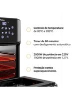Air Fryer Oven Philco 15L Painel Digital PAF15A 110V