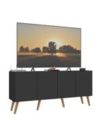 Rack Retrô Para Até 50 Polegadas Com Mp1071 Preto natural