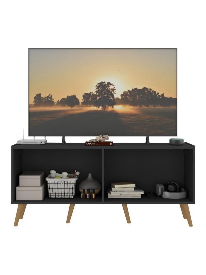 Rack Retrô Para Até 50 Polegadas Com Mp1071 Preto natural