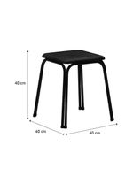 Conjunto Mesa Dobrável com 2 Banquetas Preto Carraro