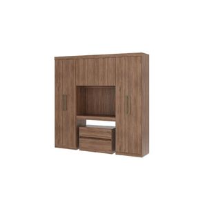 Guarda Roupa Solteiro 6 Portas 2 Gavetas Porto Carraro Freijó