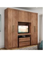 Guarda Roupa Solteiro 6 Portas 2 Gavetas Porto Carraro Freijó