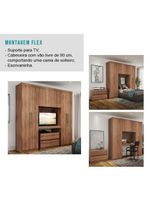 Guarda Roupa Solteiro 6 Portas 2 Gavetas Porto Carraro Freijó