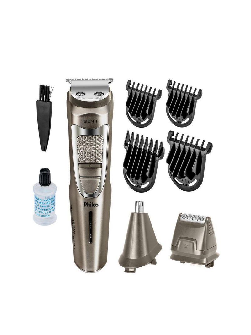 Aparador de Pelos Philco Multigroom 8 em 1 5W PAP16 Bivolt