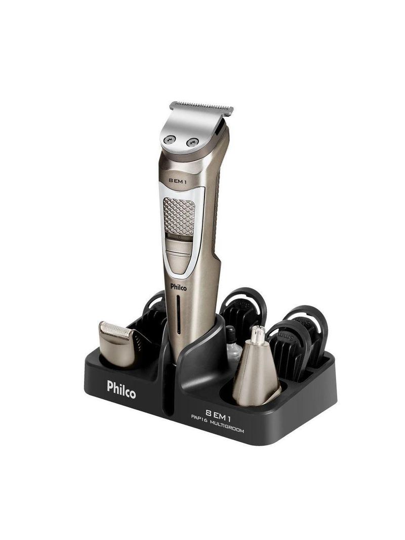 Aparador de Pelos Philco Multigroom 8 em 1 5W PAP16 Bivolt