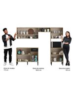 Armário Cozinha Compacta Arizona Essence Carraro - Carvalho-preto Carvalho-preto