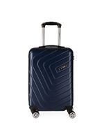 Mala de Bordo Pequena em Abs Yins Ys21158 Cadeado Integrado Rodas Duplas Giro 360º Azul P