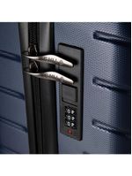 Mala de Bordo Pequena em Abs Yins Ys21158 Cadeado Integrado Rodas Duplas Giro 360º Azul P