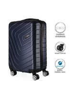 Mala de Bordo Pequena em Abs Yins Ys21158 Cadeado Integrado Rodas Duplas Giro 360º Azul P