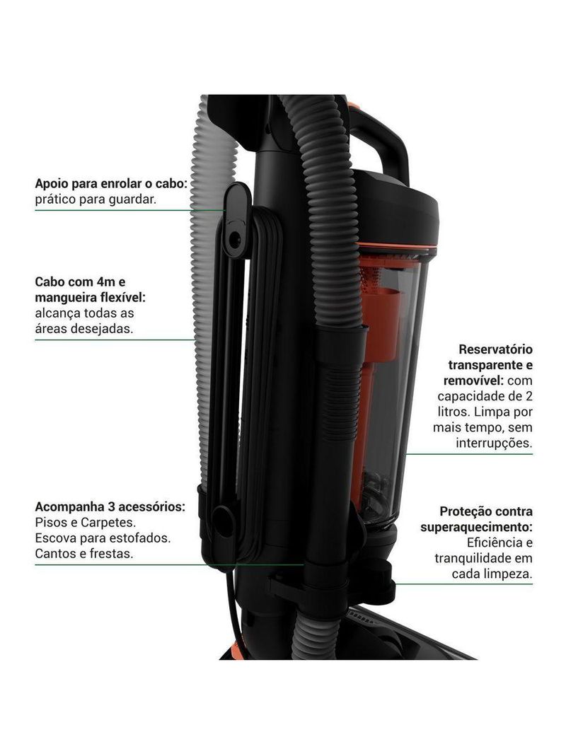 Aspirador de Pó Vertical Philco 2000W 2L PASE30 220V