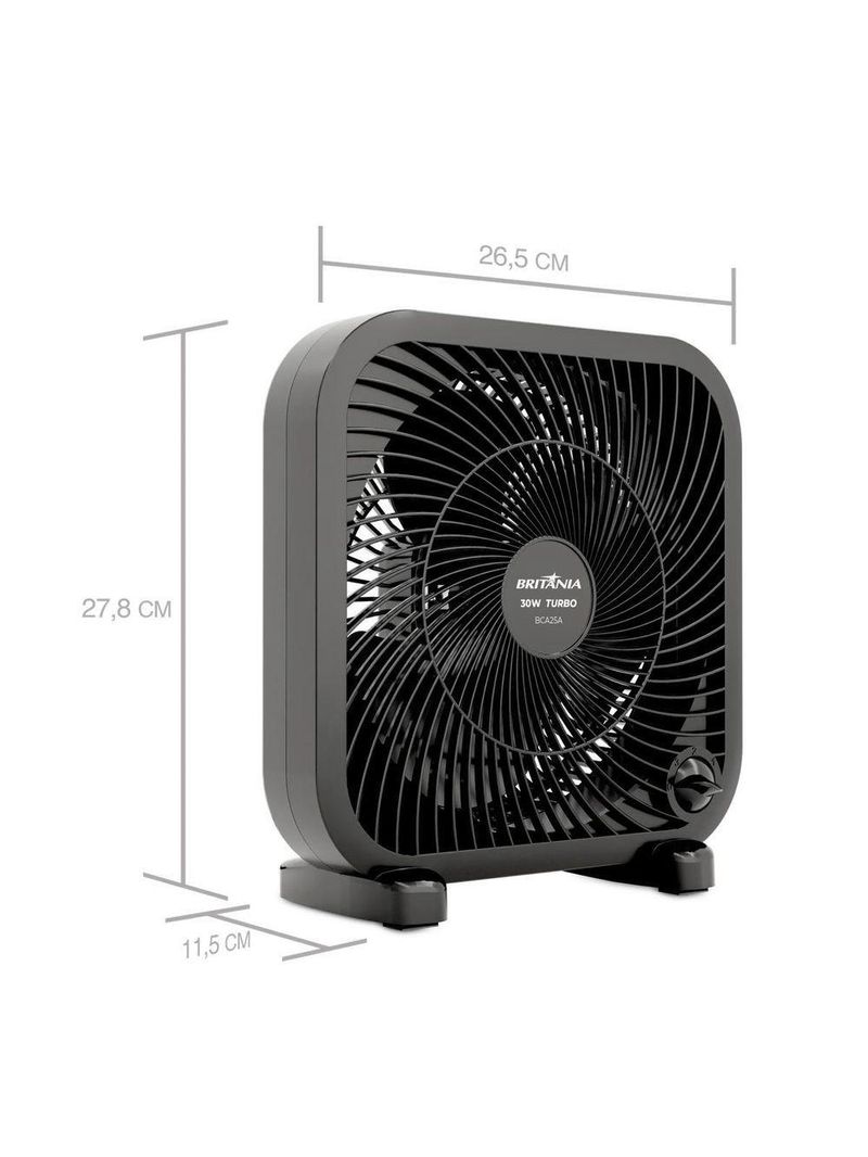 Ventilador Circulador Britânia 30W 3 Velocidades BCA25A 220V