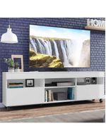 Rack 65'' Com Rodízios 2 Portas Paris Multimóveis Branco