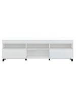 Rack 65'' Com Rodízios 2 Portas Paris Multimóveis Branco