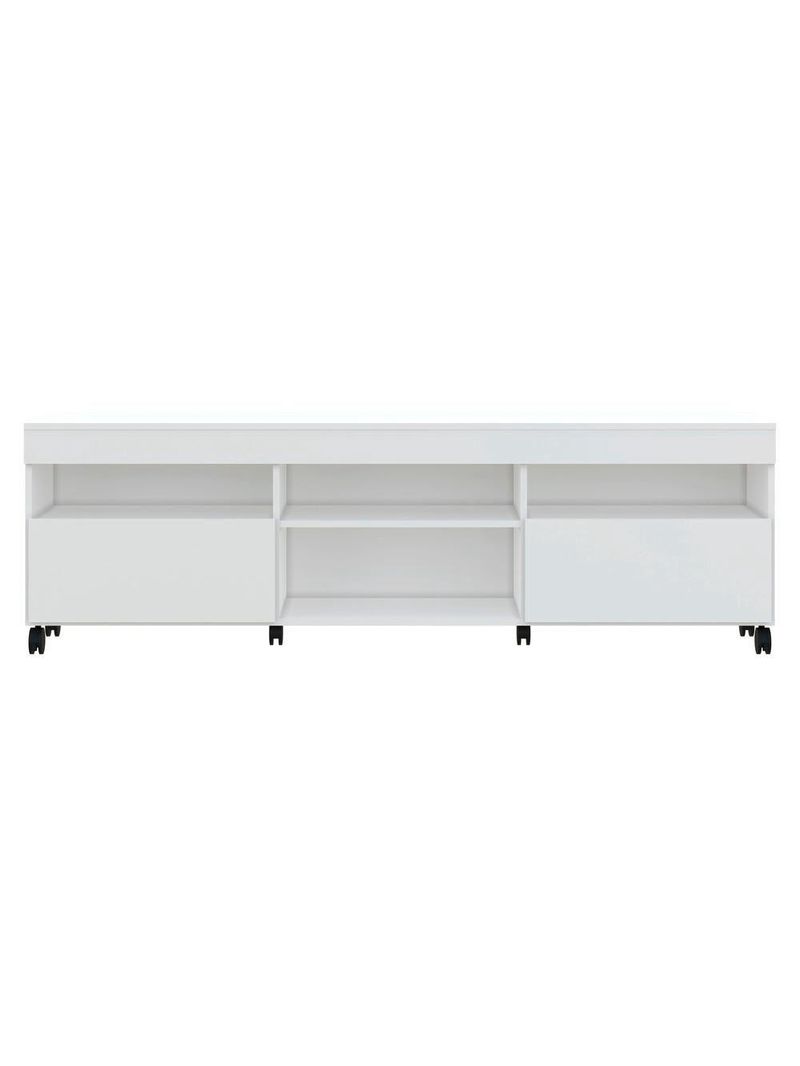 Rack 65'' Com Rodízios 2 Portas Paris Multimóveis Branco