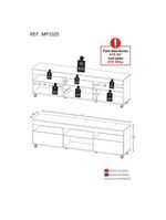 Rack 65'' Com Rodízios 2 Portas Paris Multimóveis Branco