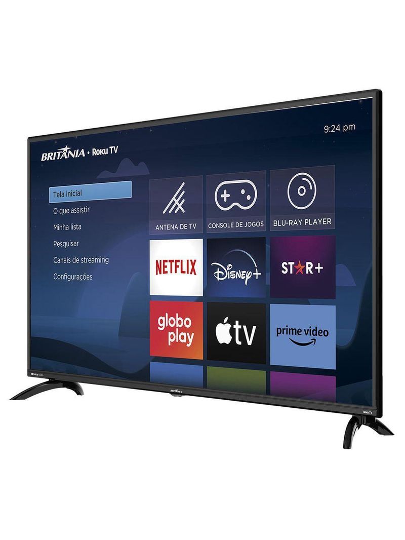 Smart 42” Britânia BTV42G6FR2CP Roku Bivolt