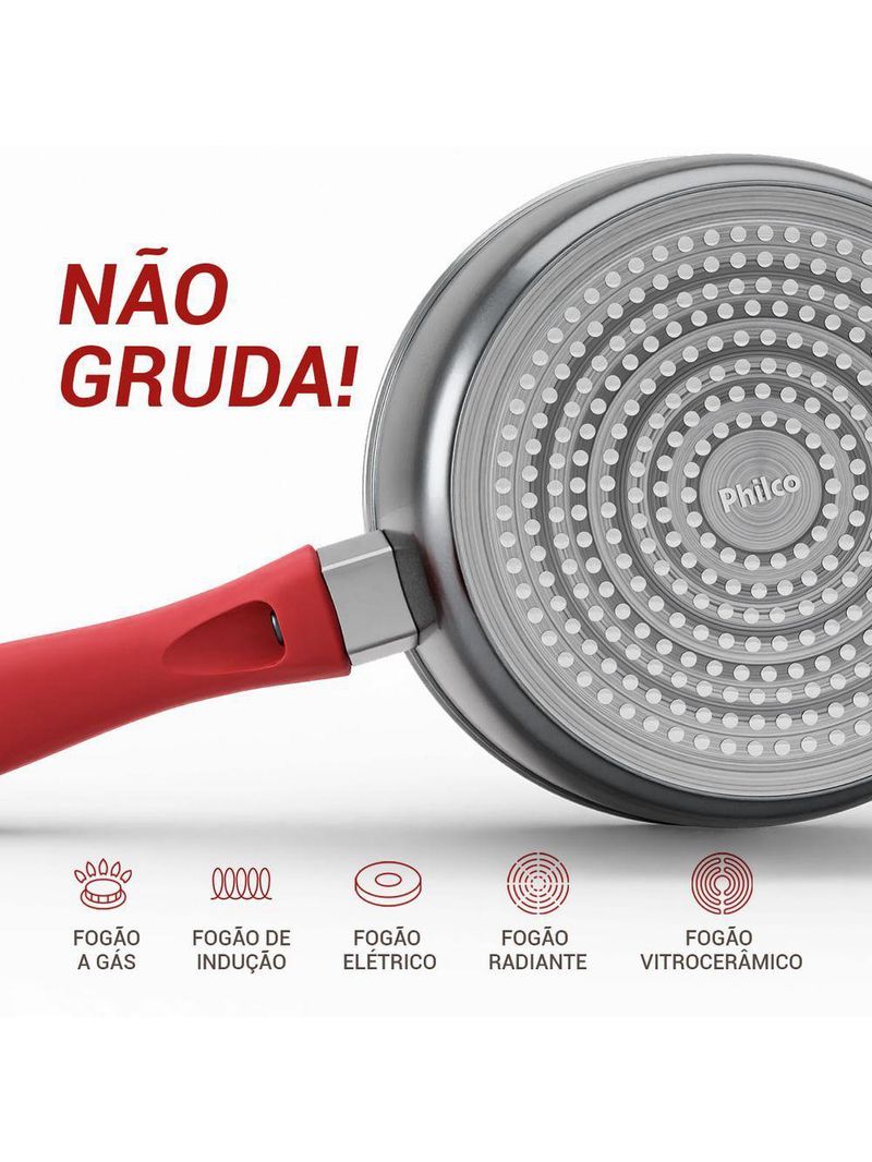 Frigideira Philco PPH240AFR Revestimento Redstone 1,7L