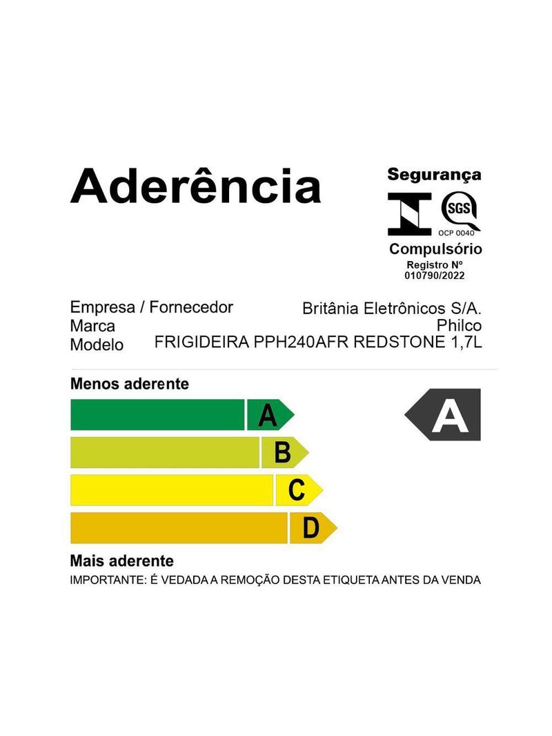 Frigideira Philco PPH240AFR Revestimento Redstone 1,7L