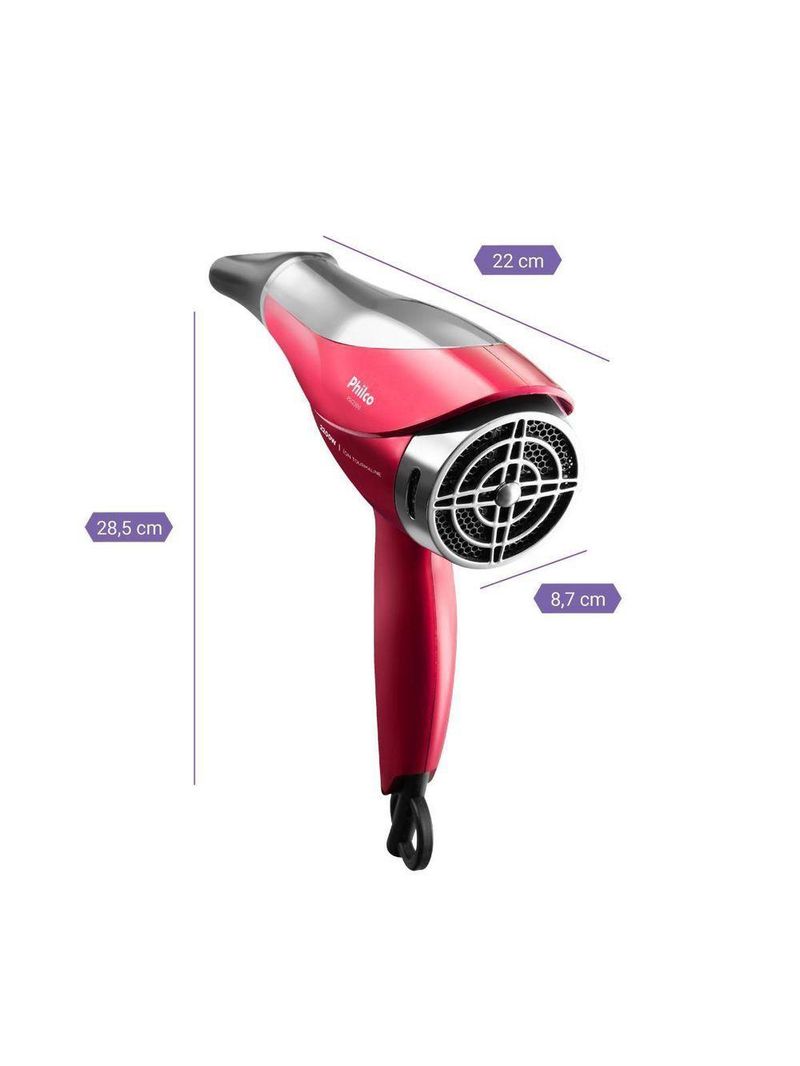 Secador de Cabelos Philco Bivolt 2200W PSC2300 Motor DC Bivolt