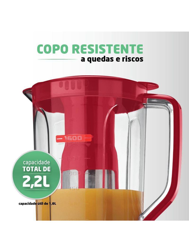 Liquidificador Mondial Turbo Power L-99-FR – 220V Vermelho