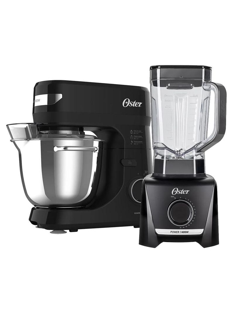 Kit Batedeira Planetária Bowl Inox III e Liquidificador 1400 Oster - 127V