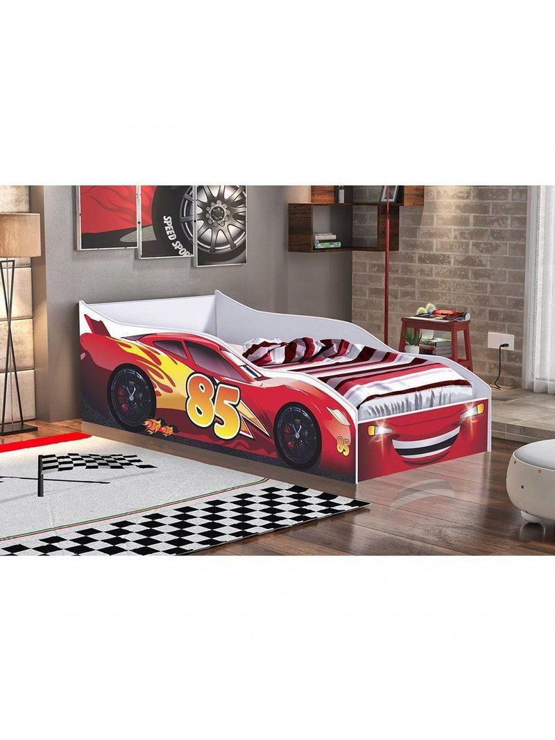 Cama Carro Vermelho Com Colchão Gabrielli