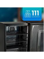 Cervejeira Expositor Vertical HQ 100 Litros Frost Free Inox Titanium HQ-100CEVPVFFI 127V