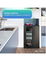 Cervejeira Expositor Vertical HQ 100 Litros Frost Free Inox Titanium HQ-100CEVPVFFI 127V