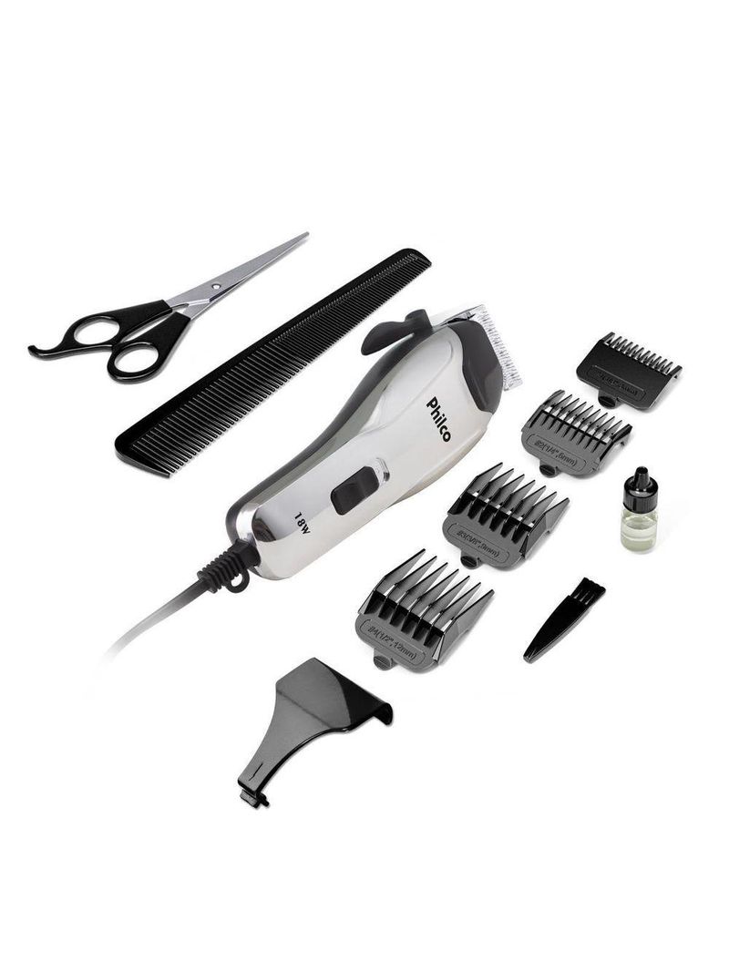 Cortador De Cabelos Philco 9 Acessórios 4 Pentes PCR04 110V