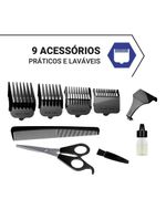 Cortador De Cabelos Philco 9 Acessórios 4 Pentes PCR04 110V