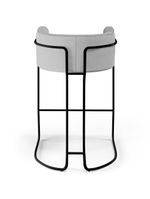 Banqueta Base De Aço Preto Betina D02 Cinza D-315