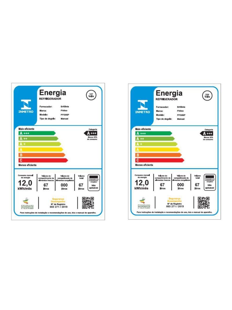 Frigobar Philco PFG85P – 68 Litros | 5 Níveis de Temperatura | Preto | 110V