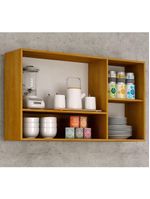 Armário Aéreo Cozinha 3 Portas Maísa Cinamomo/Off White