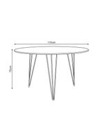 Mesa Jantar Redonda 110Cm Preta Clips 3 Pés Com 4 Cadeiras Eames Eiffel Pretas Ferro Preto