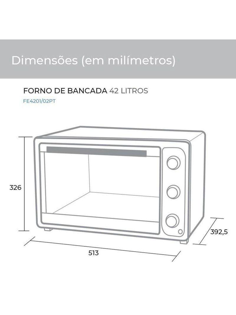 Forno Elétrico Suggar 42 Litros Preto FE4201PT/FE4202PT 110V