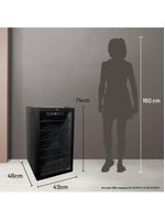 Adega De Vinhos Compressor HQ 75 Litros 24 Garrafas Preto HQ-AV24H 110V