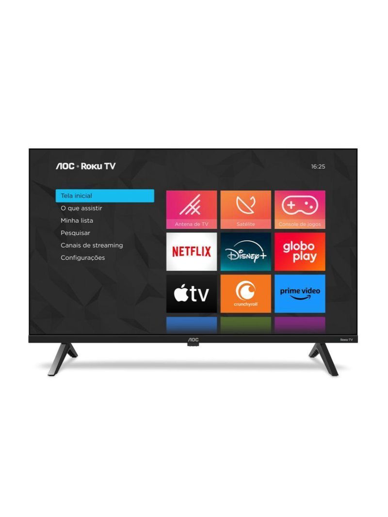 Smart TV AOC Roku 32 DLED HD Dolby Audio 32S5045/78G Preto Bivolt