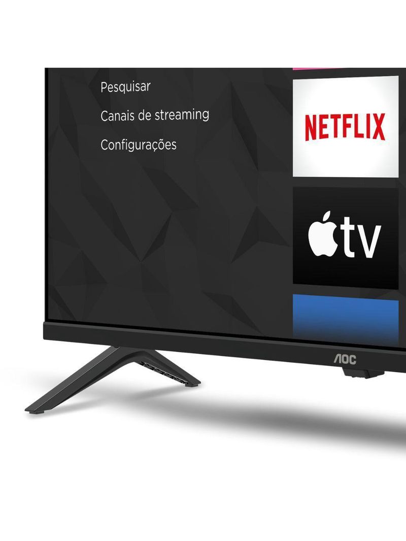 Smart TV AOC Roku 32 DLED HD Dolby Audio 32S5045/78G Preto Bivolt
