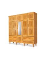 Guarda Roupa Casal com Espelho Madeira Maciça Chicago Imbuia