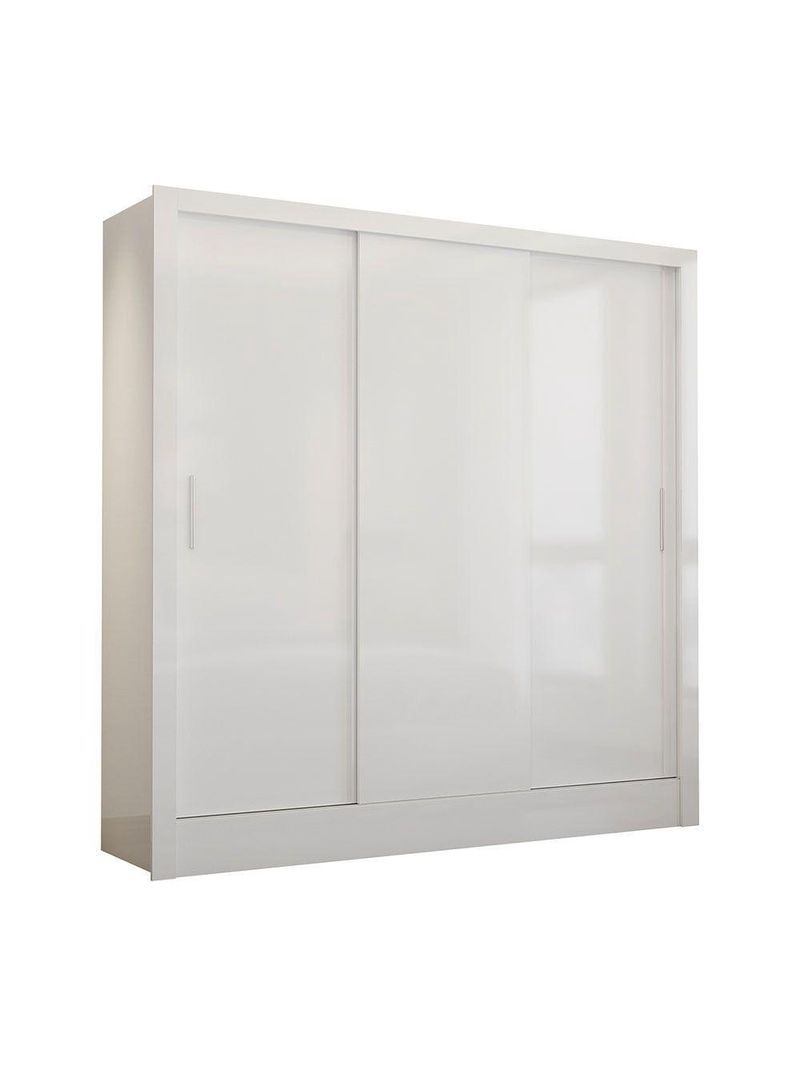 Guarda Roupa Casal Fortaleza 3 Portas Carioca Móveis Branco