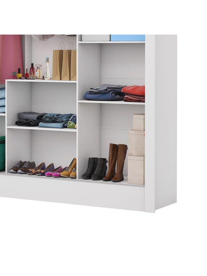 Guarda Roupa Casal Fortaleza 3 Portas Carioca Móveis Branco