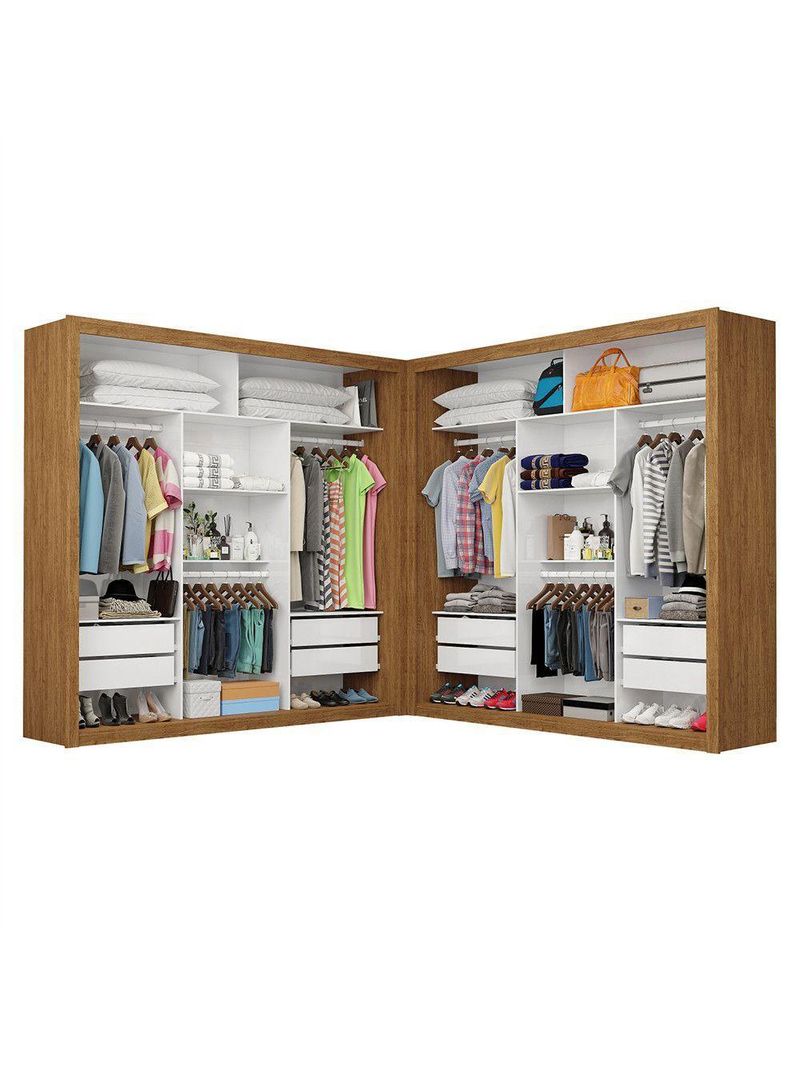 Closet Casal Premium Clarice Plus 06 Portas 8 Gavetas Freijó