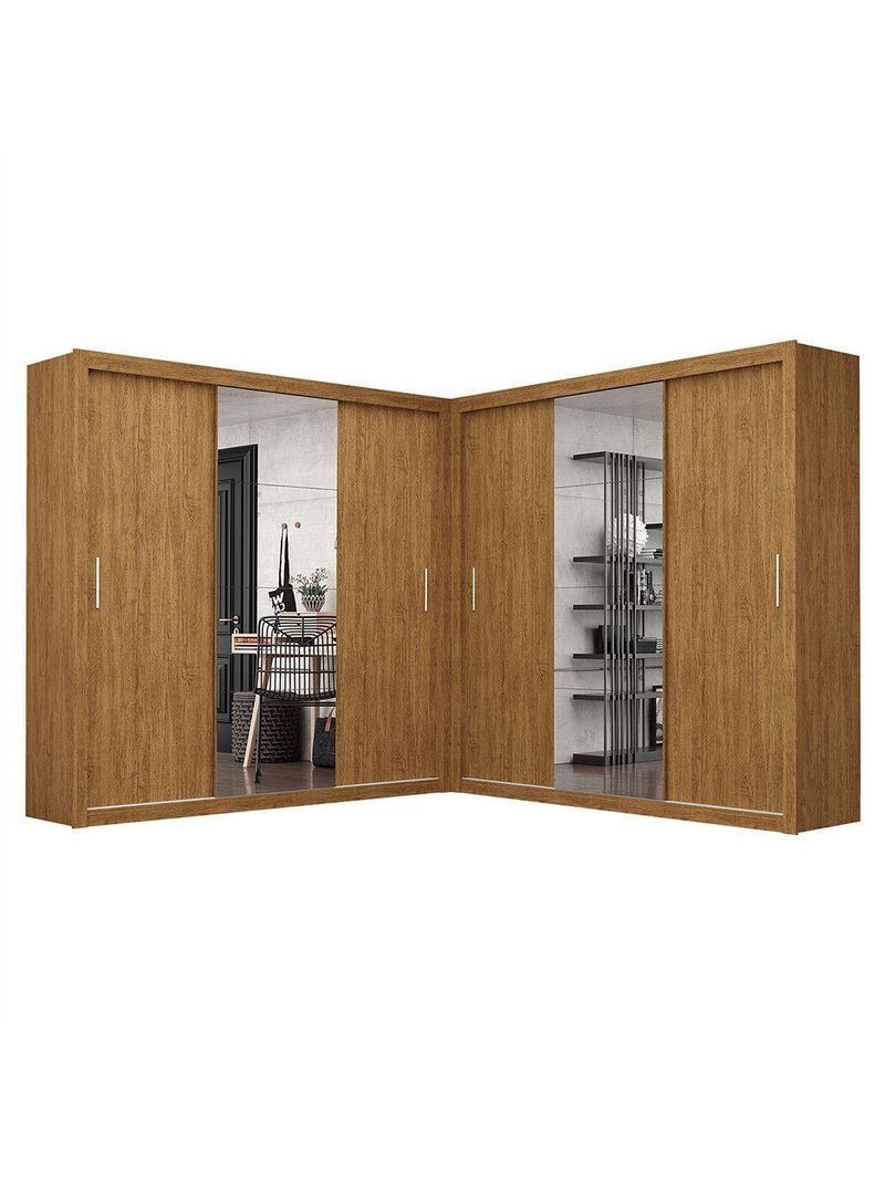 Closet Casal Premium Clarice Plus 06 Portas 8 Gavetas Freijó