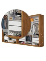 Closet Casal Premium Clarice Plus 06 Portas 8 Gavetas Freijó