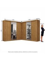 Closet Casal Premium Clarice Plus 06 Portas 8 Gavetas Freijó