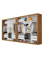 Closet Casal Premium Clarice Plus 06 Portas 8 Gavetas Freijó