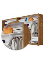 Closet Casal Premium Clarice Plus 06 Portas 8 Gavetas Freijó